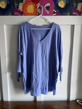 Woman Within 1x blue top